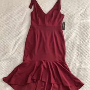 Lulus Trumpet Bodycon High Low dress